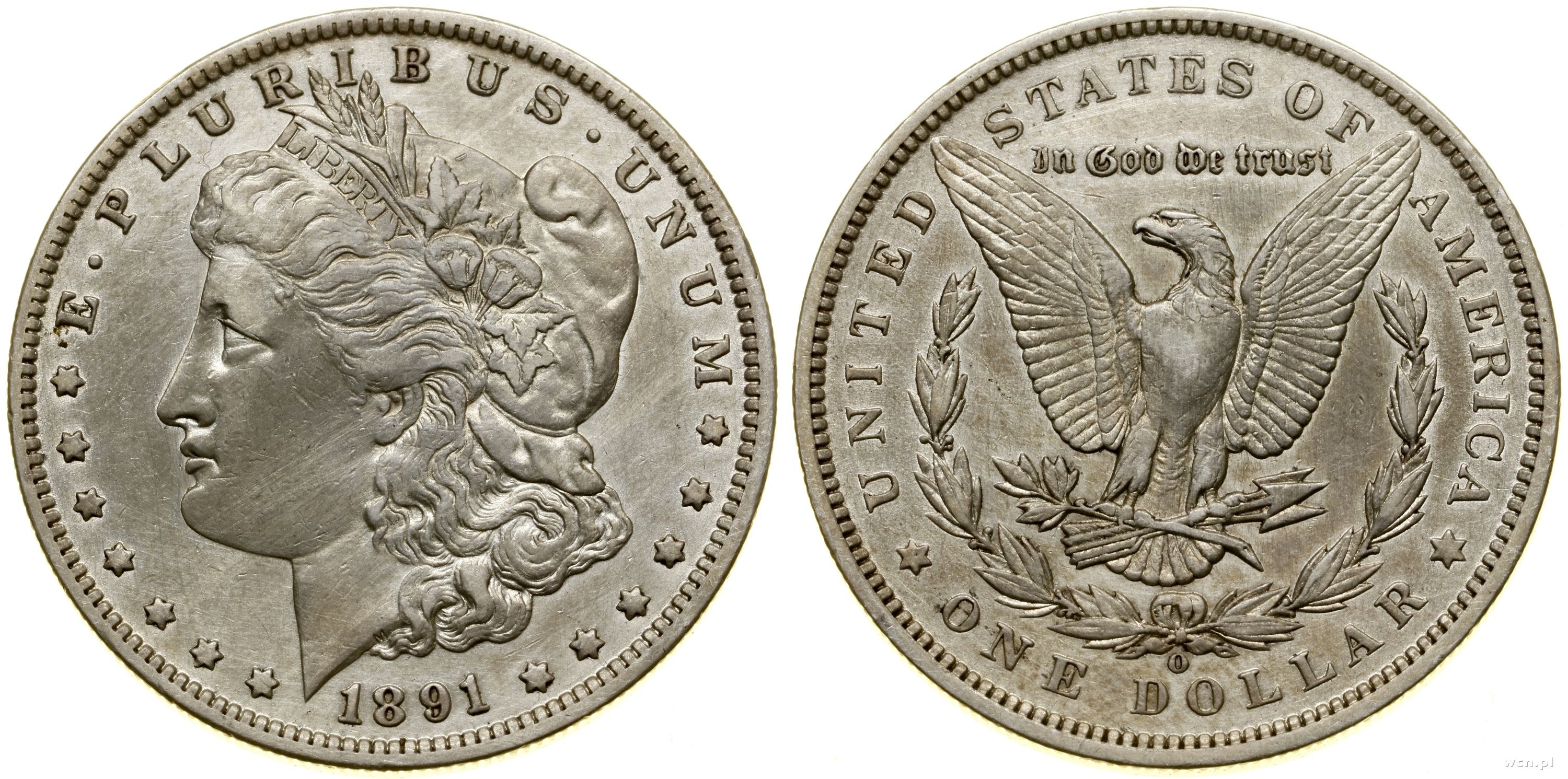 額 Stany Zjednoczone Ameryki (USA), 1 dolar, 1891 O, Nowy