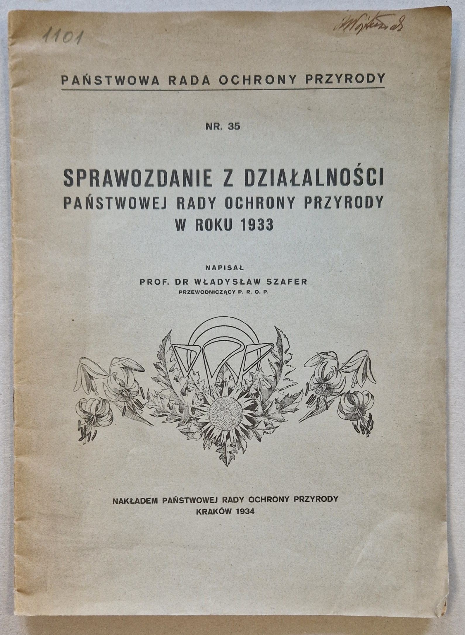 Szafer W. - Sprawozdanie z działalności Państwowej Rady Ochrony ...