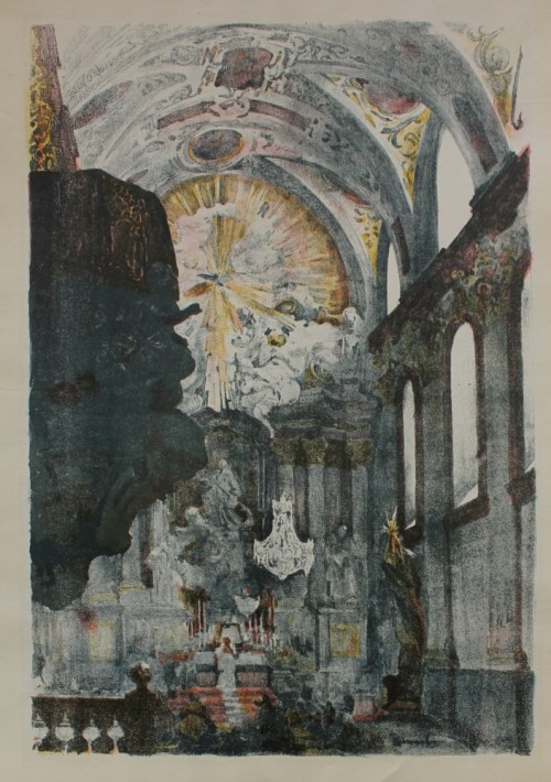 Wnętrze Katedry(1926, z teki „Jasna Góra”), Jan Kanty Gumowski