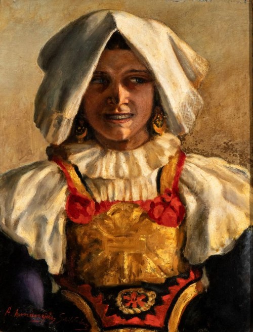 Portret wieśniaczki z Abruzji, Alfredo Annunziata Schildecker