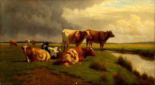 Pejzaż z wołami, William Sidney Cooper