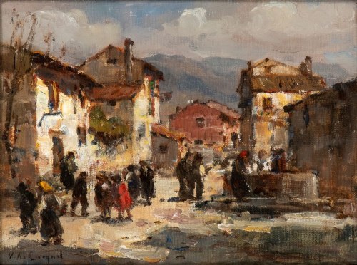 mały plac i szkoła Frisanco, Vittore Antonio Cargnel