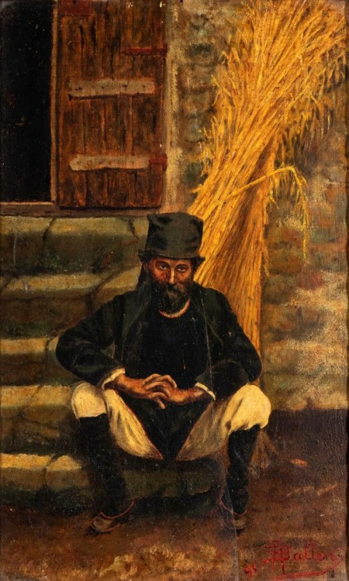 Autoportret w sardyńskim ubraniu, Antonio Ballero