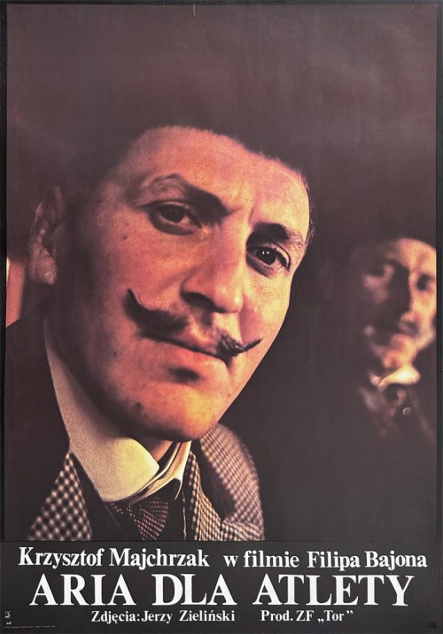 Aria dla atlety, plakat filmowy, 1979, Andrzej Krauze