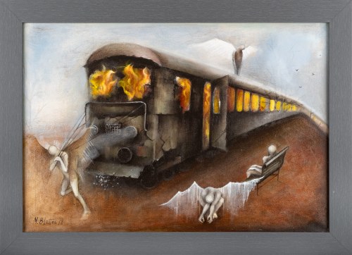 Płonący pociąg, 2018, Monika Blatton