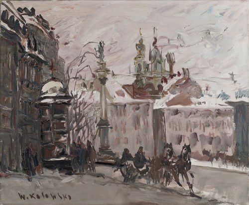 Plac Zamkowy zimą, Wojciech Kosowski