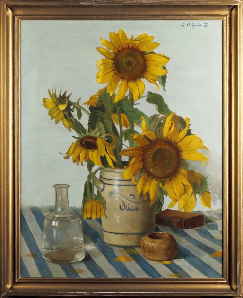 Martwa natura ze słonecznikami, 1936, Stefania Ordyńska