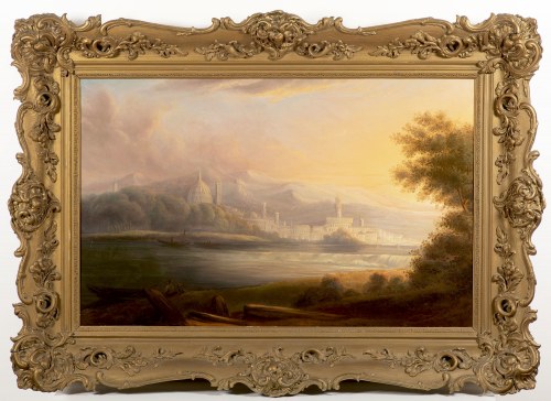 Widok Florencji, XIX-wieczny malarz