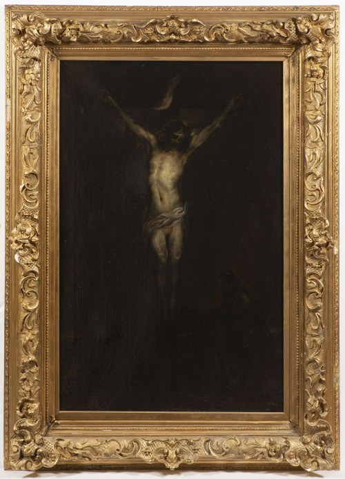 Chrystus na krzyżu, XIX-wieczny malarz