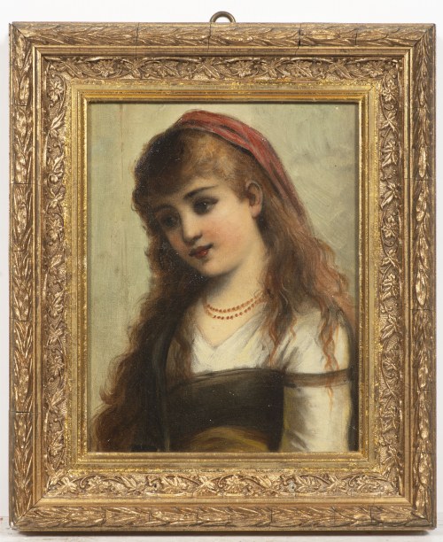 Portret młodej kobiety, Krąg Gabriela Corneliusa Rittera von Maxa