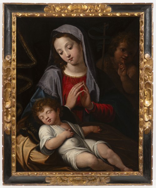 Madonna ze śpiącym Dzieciątkiem i Dzieciątkiem św. Jana, Bernardino Cesari