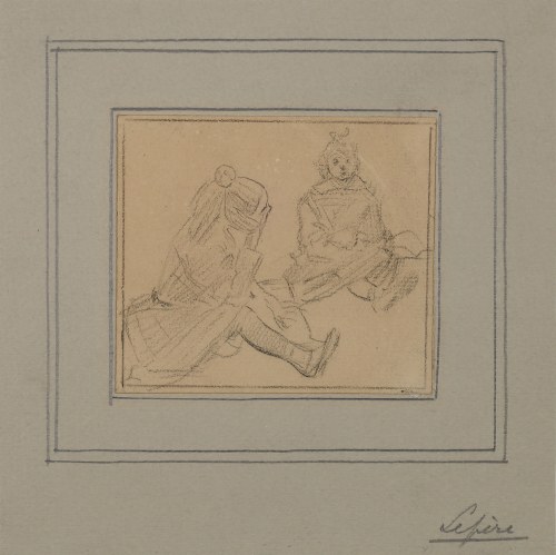Siedzące dziewczynki. pocz. XX w, Auguste Louis Lepere