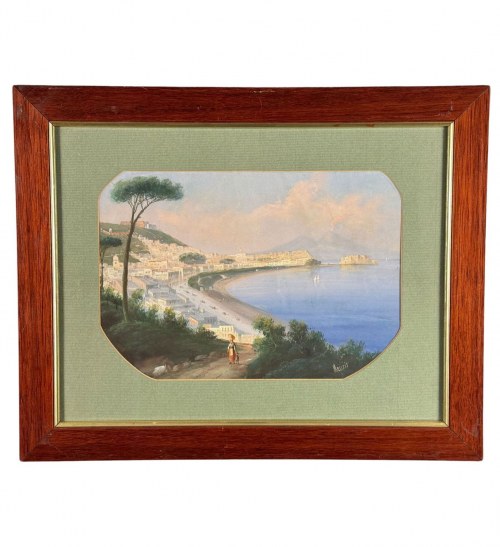 widok Neapolu z Posillipo., Nieznana Sygnatura