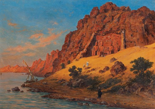 POSĄGI RAMZESA W ABU SIMBEL, 1889, Paul Linke