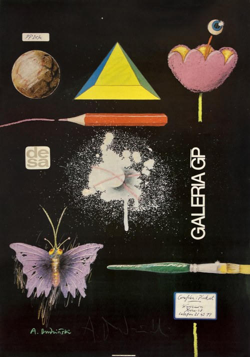 GALERIA GP, Grafika i Plakat, Warszawa. Plakat z autografem., Andrzej Dudziński