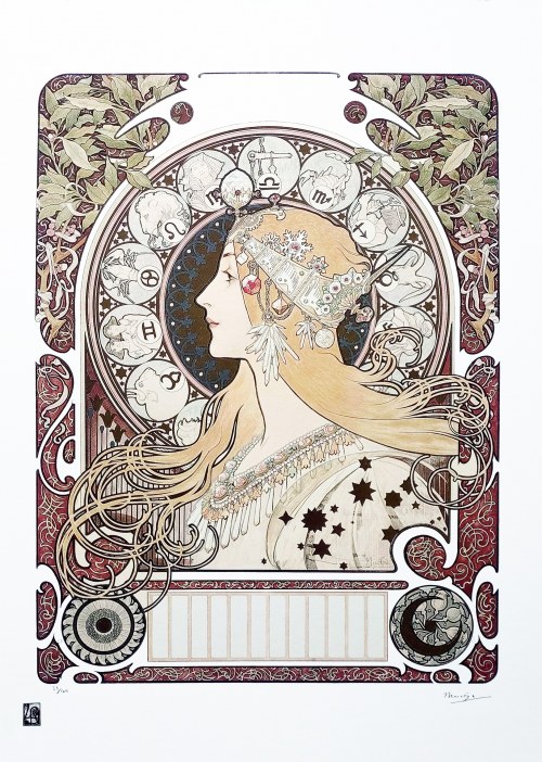 Zodiaque (“La Plume”), Alfons Mucha