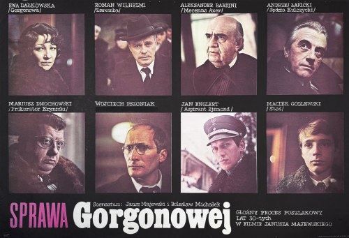Sprawa Gorgonowej, plakat filmowy, 1977, Romuald Socha