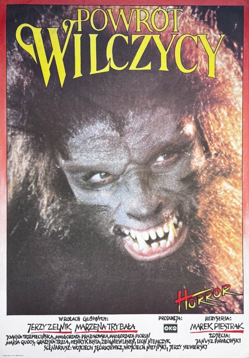 Powrót wilczycy, plakat filmowy, 1990, Mirosław Adamczyk