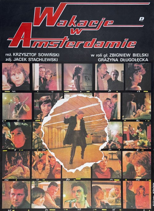 Wakacje w Amsterdamie, plakat filmowy, 1985, Elżbieta Mikulska