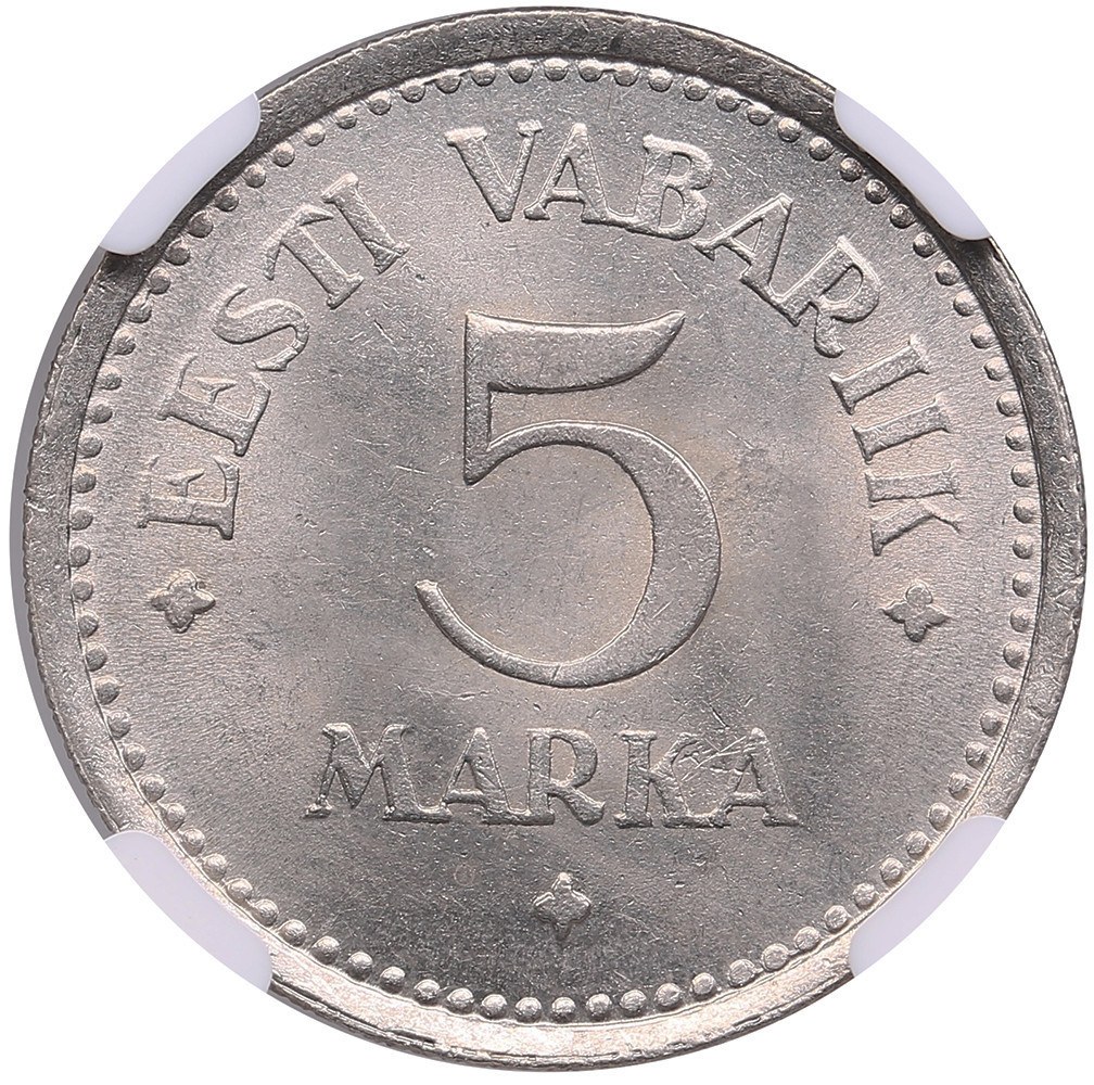 大珍❗️1922 Estonia 5M硬貨 NGC認証