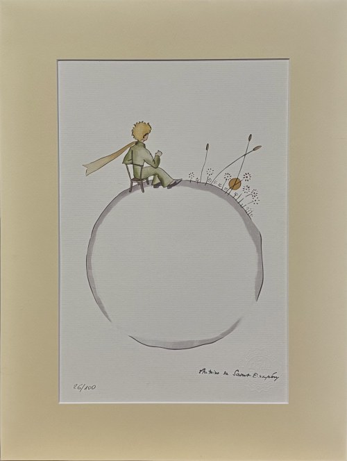 Mały Książę ogląda zachód słońca, 2023, Antoine de Saint-Exupéry