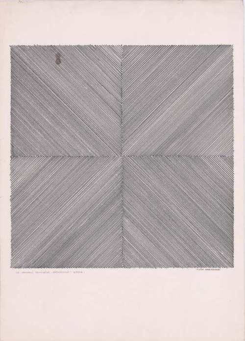 rysunek tuszem 1985 70x50 cm, Wanda Gołkowska