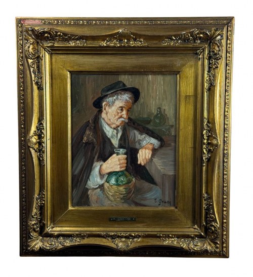Portret starszej osoby - Tulio Grassi, Tulio Grassi