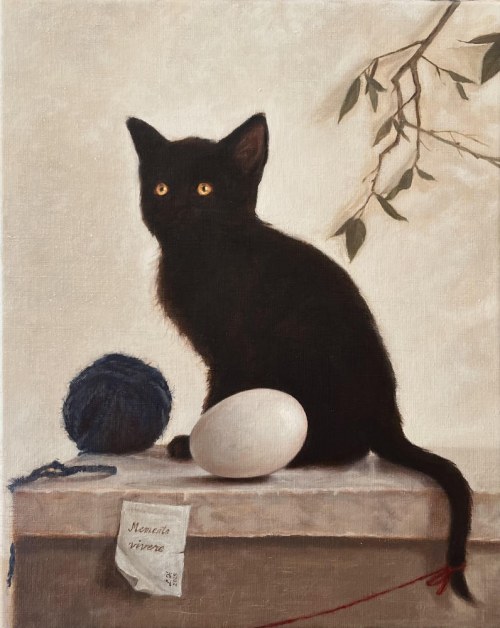 The cat with golden eyes, 2025, Lix Flair