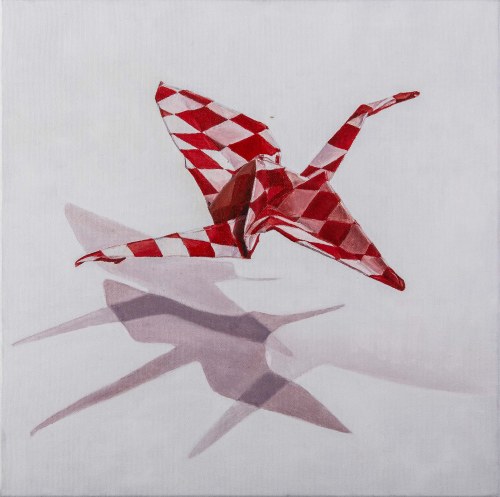 Żuraw; z cyklu: Origami czas zatrzymany; 2022, Barbara Wroniszewska