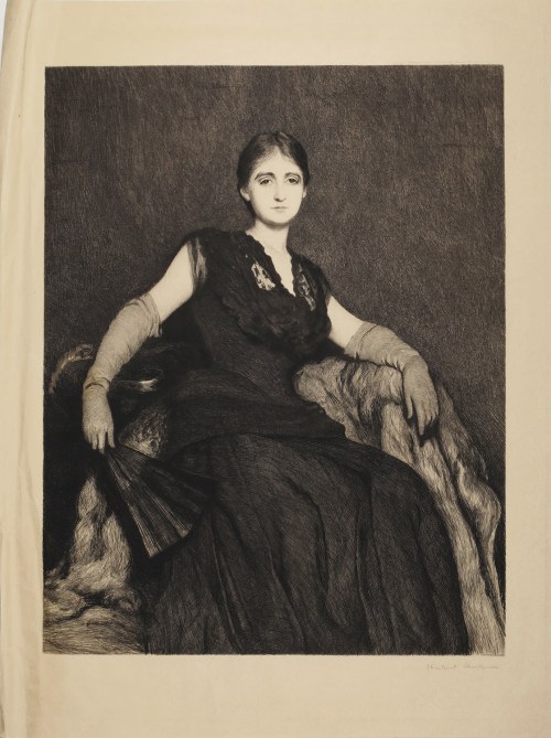 Melancholijna dama w czerni, 1888, Hubert von Herkomer