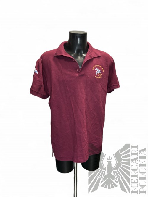 Rozmiar XL, 100% Bawełna; 75. Rocznica Operacji Market-Garden, Bordowa Koszula Polo Gildan