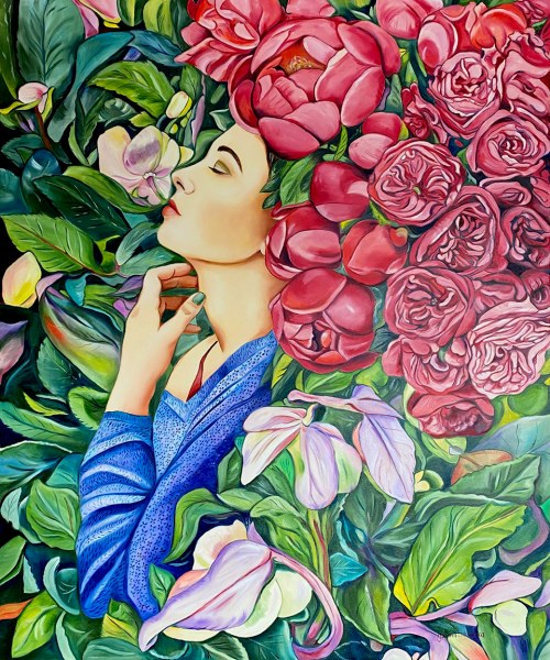 Wśród peonii, 2021, Joanna Szumska