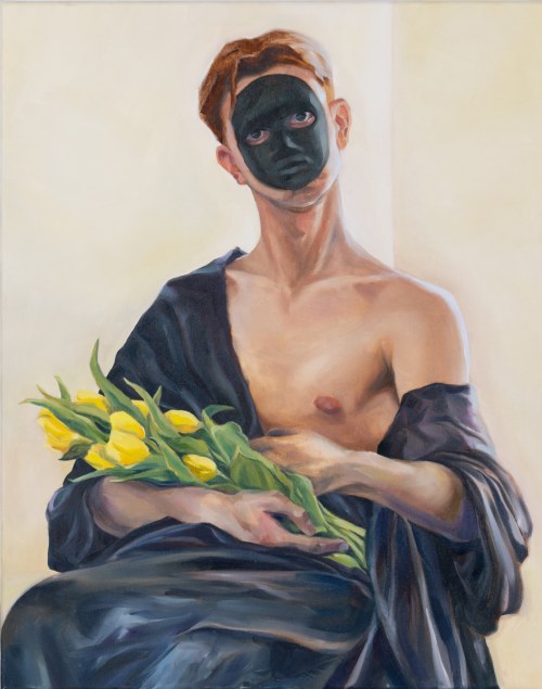 Autoportret w masce, 2025, Szczepan Zalewski