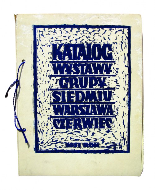 Warszawa 1951 R., brystol, 21 fotografii obrazów na papierze bromowo-srebrowym, 7 zdjęć portretowych przedstawiających artystów, Katalog Wystawy Grupy Siedmiu