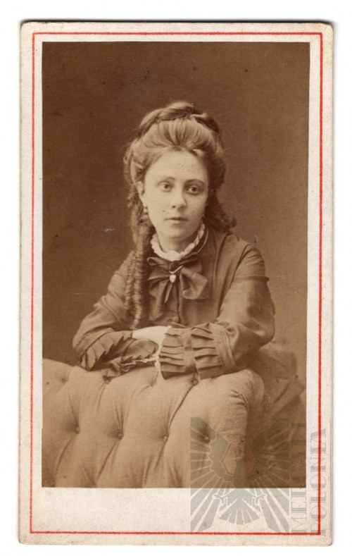 1870-1880 r. - Fotografia Portretowa Młodej Kobiety; Fotograf Nieznany, XIX w.