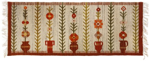 Kilim „Dzbany", Wielkopolska Spółdzielnia Pracy Rękodzieła Artystycznego, Poznań, Jolanta Banaszkiewicz