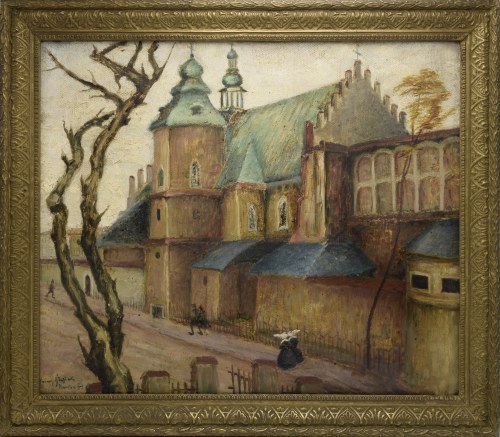 Przed kościołem Norbertanek w Krakowie, 1934, Tadeusz Stasiak