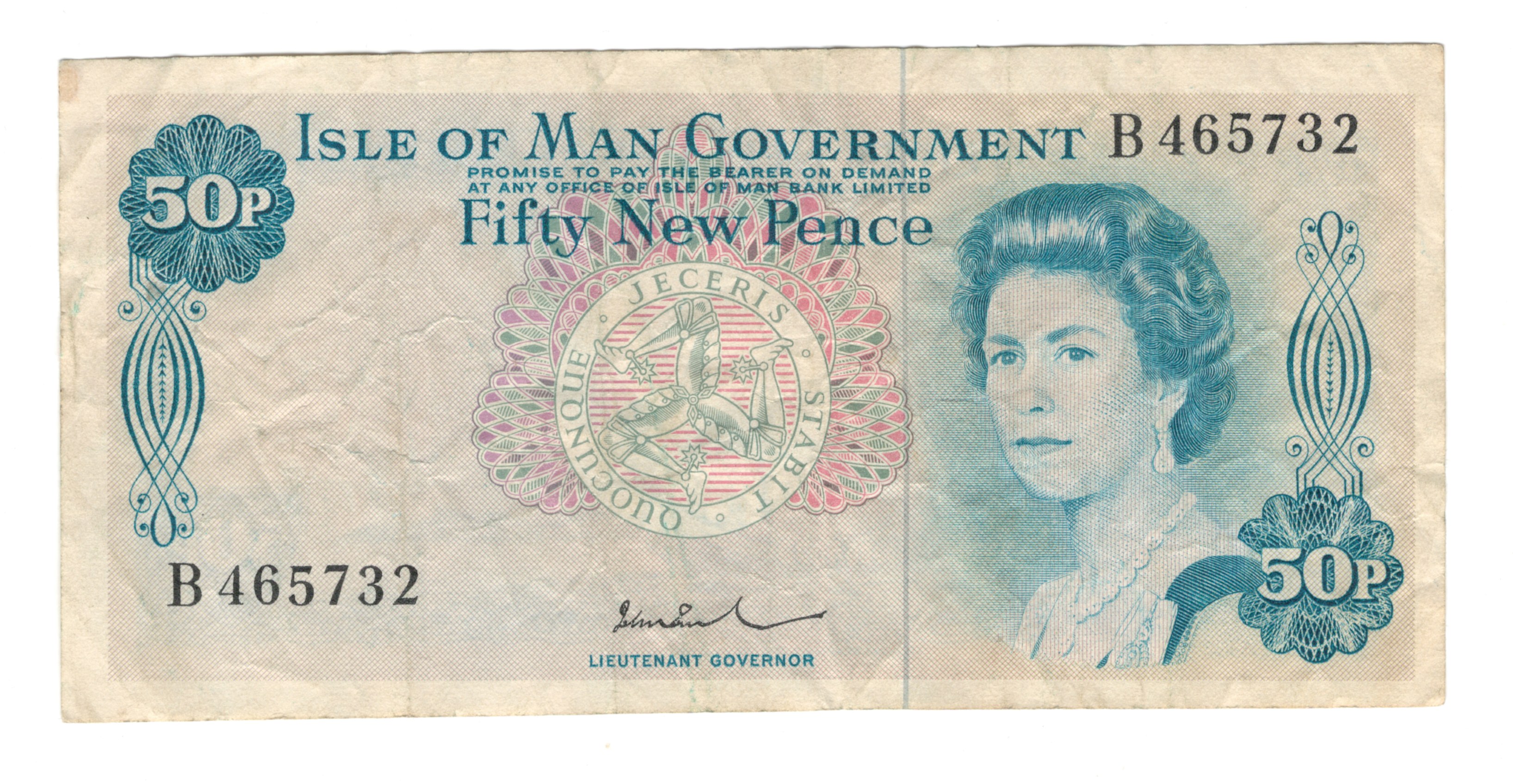 Isle of Man 1969 50 New Pence Banknote - Online auction / Online ...