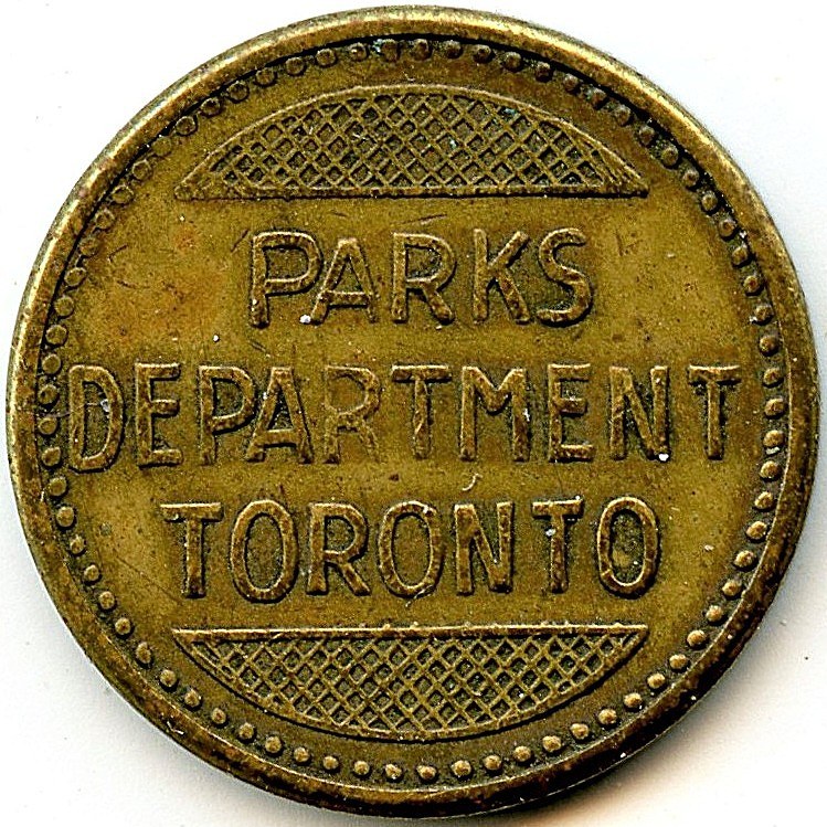 Toronto Token Canada Toronto York Co. Ontario. Parks Department. Trade Token 1048-W-A ...