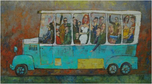 Autobus jadący w lewo, 2019, Wiktor Najbor