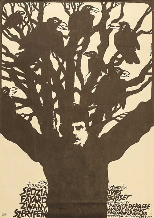 Plakat do filmu „Sędzia Fayard zwany szeryfem” w reżyserii Yves’a Boisset’a, Włodzimierz Terechowicz
