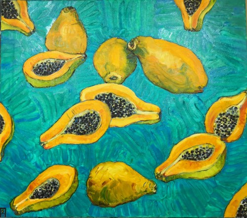 Niebieskie papaje, 2019, Katarzyna Borkowska