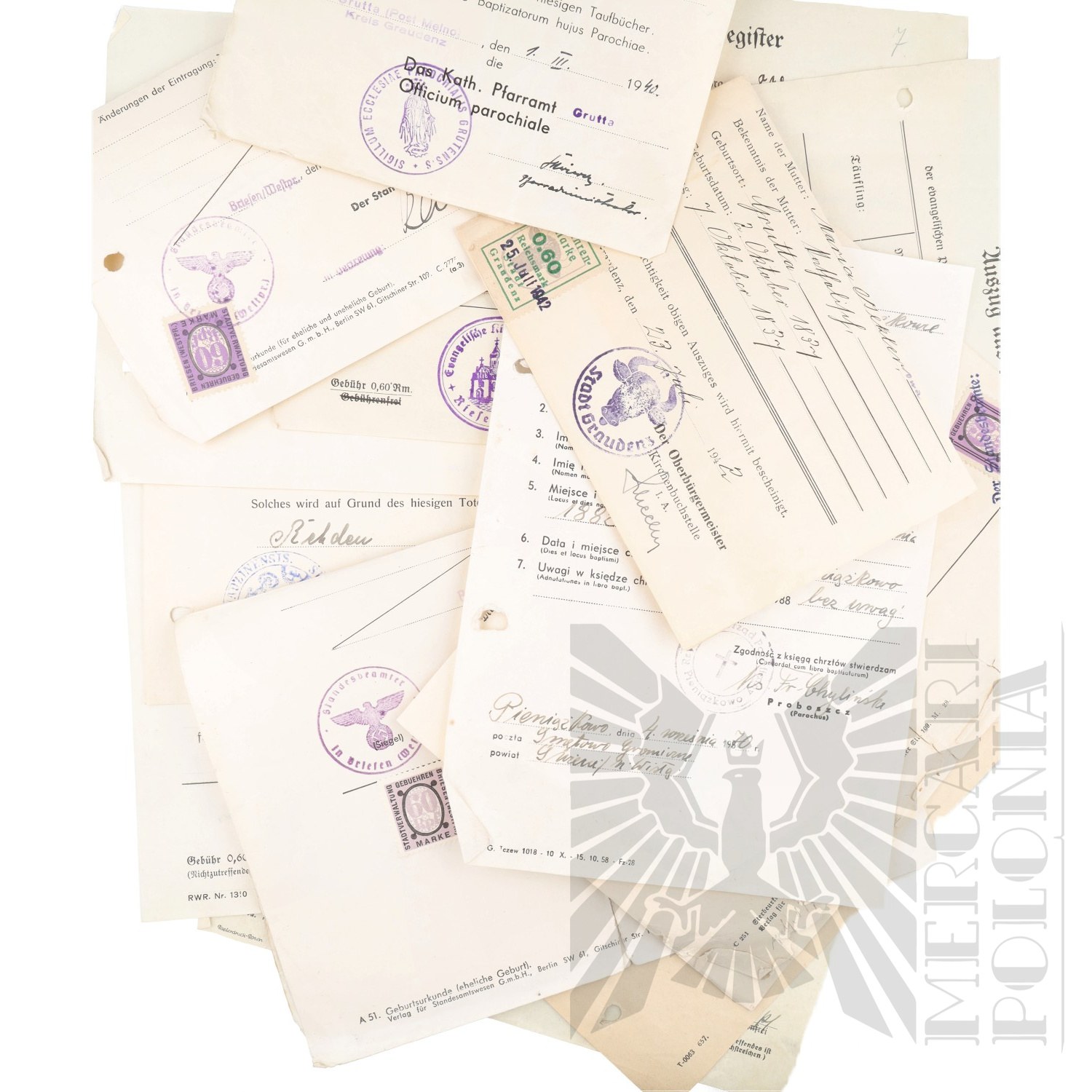 II RP/III Rzesza/PRL - Dokumenty, w tym: Akty Stanu Cywilnego ...