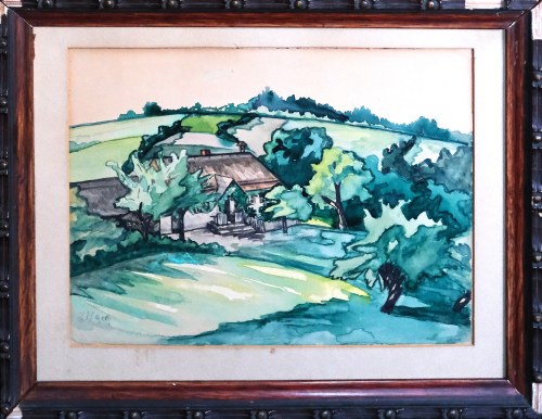 Pejzaż z dworkiem, 1919, Józef Horyd