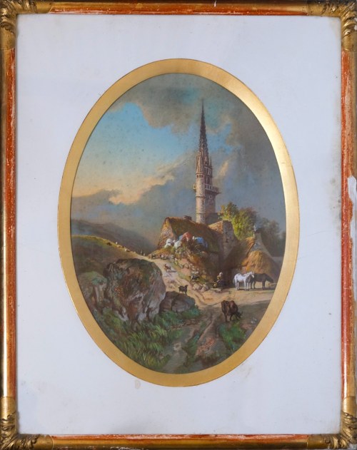 Pejzaż romantyczny, ok. 1900, Julius de Jaegher