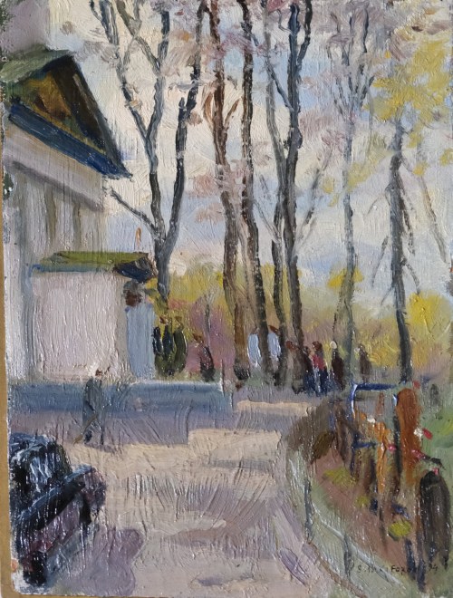 Przed kościołem, 1994, Siergiej Nikiforow