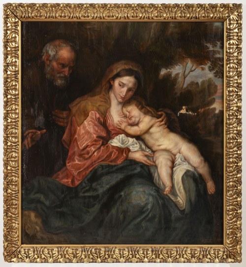 według Anthonisa van Dycka, Odpoczynek podczas ucieczki do Egiptu, Malarz z XVIII wieku