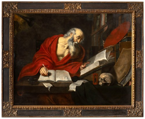 - Święty Gerome w swoim gabinecie, Peter van Mol