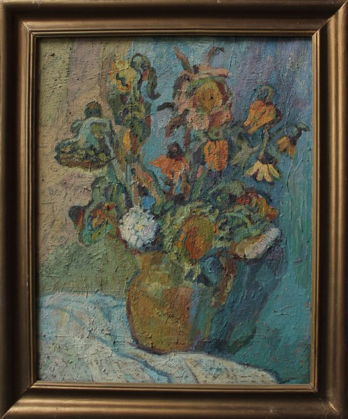 Kwiaty w dzbanku, 1989, Emilia Bartoszek