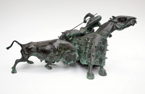 Bull goring horse, 2002, Tim Shaw